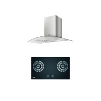 ราคา ชุดเซต เตาฝังแก๊ส 2 หัว + เครื่องดูดควันติดผนัง EVE รุ่น FURY 2B ฐานกระจกนิรภัย สีดำ ขนาด 72 ซม. + HC-ARC-90 PLUS ขนาดกว้าง 90 ซม.