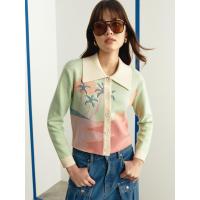 ราคา Pomelo เสื้อคาร์ดิแกนมีปกพิมพ์ลาย - หลากสี (102186)