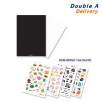 ราคา สมุดมุงหลังคา A5 75 แกรม 30 แผ่น หน้าปกสีดำ เนื้อในมีเส้น พร้อม Sticker (149542)