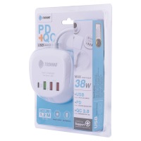 ราคา Toshino ปลั๊ก PD+QC 20W,2USB(3.6A) สาย 1.2 เมตร รุ่น TS-1PD (191062)