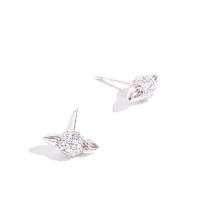 ราคา SWAN ต่างหูติดหูเงินแท้ ฝังเพชรคิวบิกเซอร์โคเนีย สีSilver (MKP1310556)