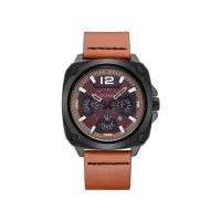 ราคา CURREN นาฬิกาข้อมือผู้ชาย สายหนัง หน้าปัดสปอร์ต Chronograph Unique Design แสดงวันที่ รุ่น C8260 (MKP0307194)
