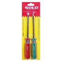 ราคา SOLO ไขควงปากแบน/ 4 แฉก รุ่น 654-4 ขนาด 4 นิ้ว (แพ็ค 2 ชิ้น) สีแดง-เขียว (MKP1154768)