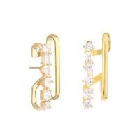 ราคา SWAN ต่างหูเงินแท้ ฝังเพชรคิวบิกเซอร์โคเนีย สีGold (MKP1310576)