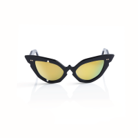 ราคา Talad Ruam Jai Thai แว่นกันแดดรุ่นโกญจา กรอบแว่นสีดำทึบ เลนส์ปรอทสีทอง (MKP0330679)