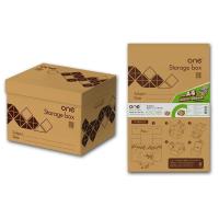 ราคา ONE กล่องเก็บเอกสารพับได้ ฝาในตัวน้ำตาล ลายไดมอนด์ ONE (MKP0980861)