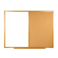 ราคา One กระดานไวท์บอร์ด+บอร์ดไม้ก๊อกขอบไม้ 60x90 ซม. ONE (MKP1001502)