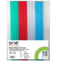ราคา One แฟ้มสันรูด A4 ONE คละสีใส 10 มม. (แพ็ค 12 เล่ม) (MKP0978109)