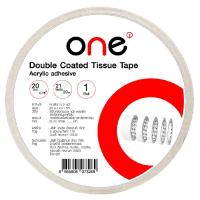 ราคา One เทปเยื่อกาว 2 หน้า 20mm.x20m. ONE (MKP0982330)