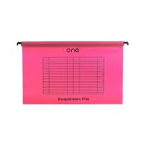 ราคา ONE แฟ้มแขวนพลาสติก F4 ชมพู (10เล่ม/แพ็ค) ONE (MKP1228736)