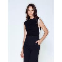 ราคา ASV (RS24) เสื้อผู้หญิง แขนกุด แต่งรูดผูกโบว์ที่ไหล่ สีดำ XS (MKP1717650)