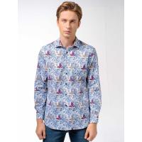 ราคา OLYMP เสื้อเชิ้ตผู้ชายแขนยาว เสื้อเชิ้ตทำงาน ทรงหลวม พิมพ์ลายดอกไม้ รีดง่ายยับยาก 40 EU (MKP1716270)