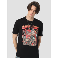 ราคา DAVIE JONES เสื้อยืดผู้ชาย ลายกราฟฟิก ทรงเรกูลาร์ฟิต สีดำ S (MKP1741511)
