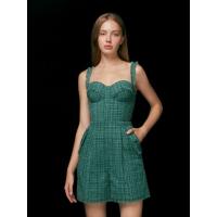 ราคา ASAVA (AW23) เสื้อสายเดี่ยวผู้หญิง แต่งดีเทลชายรุ่ย ซิปข้าง สีเขียว S (MKP1693183)