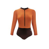 ราคา GRAND SPORT ชุดว่ายน้ำทูโทนแขนยาว ผู้หญิง (342695) สีน้ำตาล S (MKP1704019)