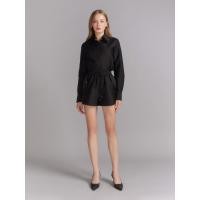 ราคา ASAVA (AW23) กางเกงผู้หญิงขาสั้น ผ่าข้าง แต่งเชือกผูกเอว สีดำ M (MKP1693113)