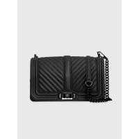 ราคา REBECCA MINKOFF กระเป๋ารุ่น CHEVRON QUILTED LOVE CROSSBODY BAG สี BLACK One Size (MKP1207273)
