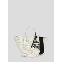 ราคา KARL LAGERFELD กระเป๋ารุ่น K/IKONIK 2.0 PERFORATED TOTE สี OFF WHITE One Size (MKP1737494)