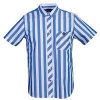 ราคา BROWNE & CO. เสื้อเชิ้ตแขนสั้นลายทางสีฟ้า S (GRMKPPR000124649)