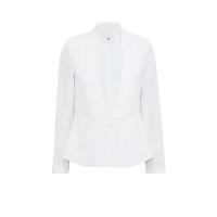 ราคา ELITE เสื้อสูทปกกล้วยหอม ลายริ้วซ่อน รุ่น 034050R สีขาว L (MKP0890755)