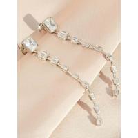 ราคา SWAN ต่างหูเงินแท้ Baguette Drop Hoop Earring สีเงิน (MKP1312706)