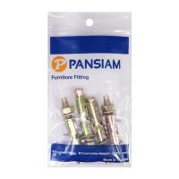 ราคา PANSIAM พุกเหล็ก รุ่น P-80014 ขนาด 1/4 นิ้ว (แพ็ก 4 ตัว) สีซิงค์รุ้ง (MKP1133917)