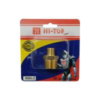 ราคา Hi-top ข้อต่อทองเหลือง เกลียวนอก-นอก รุ่น MM 4-2 ขนาด 4 - 2 หุน สีทอง (MKP1074648)