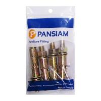 ราคา PANSIAM พุกเหล็ก รุ่น P-12038 ขนาด 3/8 นิ้ว (แพ็ก 4 ตัว) สีซิงค์รุ้ง (MKP1133901)
