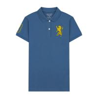ราคา GIORDANO เสื้อโปโลผู้หญิงทรงสลิมปักลาย 3D Lion สีฟ้า Mallard Blue S (MKP1769807)