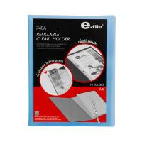 ราคา E-file แฟ้มโชว์เอกสาร A4 น้ำเงิน อี-ไฟล์ 740A (MKP1642070)