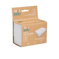 ราคา EAZY CLEAN ฟองน้ำเมลามีน 2X Stronger 3 ชิ้น ขนาด 10X6X2.5 ซม. สีขาว Special size (CDS10922996)