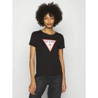 ราคา GUESS เสื้อยืดแขนสั้นผู้หญิง Triangle logo T-Shirt สีดำ L (MKP1521979)