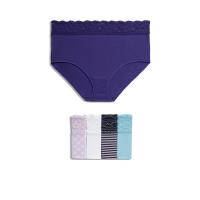 ราคา Marks & Spencer กางเกงในผู้หญิง ผ้าคอตตอน ขอบลูกไม้ แพ็ค 5 ชิ้น 8 UK (CDS98597017)