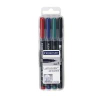 ราคา STAEDTLER ชุดปากกาเขียนแผ่นใส ลบไม่ได้ (F) สเต็ดเล่อร์ 318-WP4 (MKP1001593)