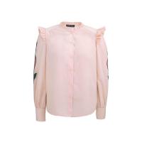 ราคา JUNGLE ME เสื้อเชิ้ตผู้หญิงแขนยาวปักลายดอกไม้ สีชมพู S (MKP1632116)