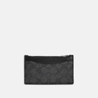 ราคา COACH กระเป๋าใส่การ์ด รุ่น Zip Card Case In Signature Canvas สีเทา One Size (MKP1134286)