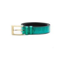 ราคา La Franche ชุดเข็มขัดหนังงูแท้ พร้อมหัวเข็มขัดทองชุบ รุ่น 3S0003 สีเขียวมรกต 31 (MKP1273763)