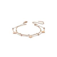 ราคา Larov สร้อยข้อมือผู้หญิงดีไซน์ใบโคลเวอร์ รุ่น Lucky Clover สีพิ้งค์โกลด์ (MKP1232830)