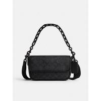 ราคา COACH กระเป๋าสะพายข้างรุ่น Charter Flap Crossbody 18 In Signature Canvas สีเทา One Size (MKP1780613)