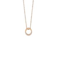 ราคา Larov สร้อยคอผู้หญิงพร้อมจี้เพชรทรงกลม รุ่น Odella สีพิ้งค์โกลด์ (MKP1334139)