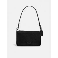 ราคา COACH กระเป๋าถือรุ่น Pouch Bag With Signature Canvas Interior สีดำ One Size (MKP1780601)