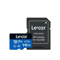 ราคา Lexar ไมโครเอสดีการ์ด 512GB High-Performance 633x สามารถใช้งานร่วมกับ Smartphones, Tablets, และ Action Cameras มาพร้อม Adapter สีน้ำเงิน (MKP1391355)