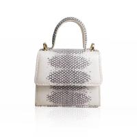 ราคา BANGKOK BOOTERY กระเป๋าสะพายหนังงูทะเล #สีดำขาว 10.5 (MKP1356529)