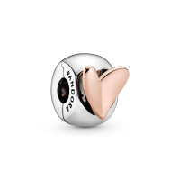 ราคา Pandora คลิป Heart Pandora Rose and sterling silver clip สีโรส (MKP1359728)