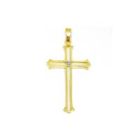 ราคา Finejewelthai จี้ไม้กางเขน เงินแท้ ชุบทอง ฝังเพชรสังเคราะห์ เกรด AAA สีทอง (MKP1522729)