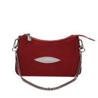 ราคา BANGKOK BOOTERY กระเป๋าคลัทช์ รุ่น Anna หนังปลากระเบน หนังแท้ สี Red 23.5cm. One Size (GRMKPPR000076189)
