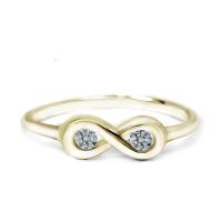 ราคา FINEJEWELTHAI แหวนอินฟินิตี้-แหวนเพชร-แหวนเงินแท้-เงินแท้925-ชุบทอง-Finejewelthai-R1441cz-g สีทอง 53 (MKP1248009)
