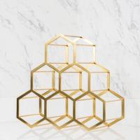 ราคา Masterpiece_decor ชั้นวางไวน์สุดหรูสีทอง (ทรงรังผึ้ง 6ช่อง ) (MKP0924373)