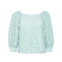 ราคา BOUTON เสื้อเบลาส์ลูกไม้แขนพัฟ รุ่น 0C2133 สีเขียว S (MKP0686810)