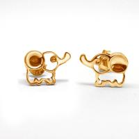 ราคา Finejewelthai ต่างหูช้าง-ต่างหูเงิน-เงินแท้ 925-ออกแบบพิเศษ - E107700pg สีทอง (MKP0239523)